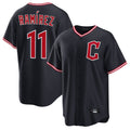 Punc C.Guardians #11 Jose Ramirez Player Navy Home Game Stitched Jerseys
