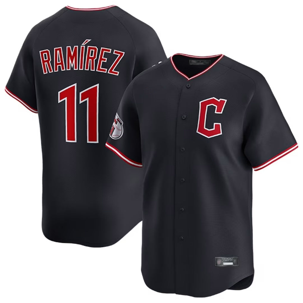 Punc C.Guardians #11 Jose Ramirez Player Navy Limited Home Stitched Jerseys