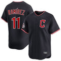Punc C.Guardians #11 Jose Ramirez Player Navy Limited Home Stitched Jerseys