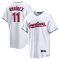 Punc C.Guardians #11 Jose Ramirez Player White Home Game Stitched Jerseys