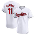 Punc C.Guardians #11 Jose Ramirez Player White Limited Elite Home Stitched Jerseys