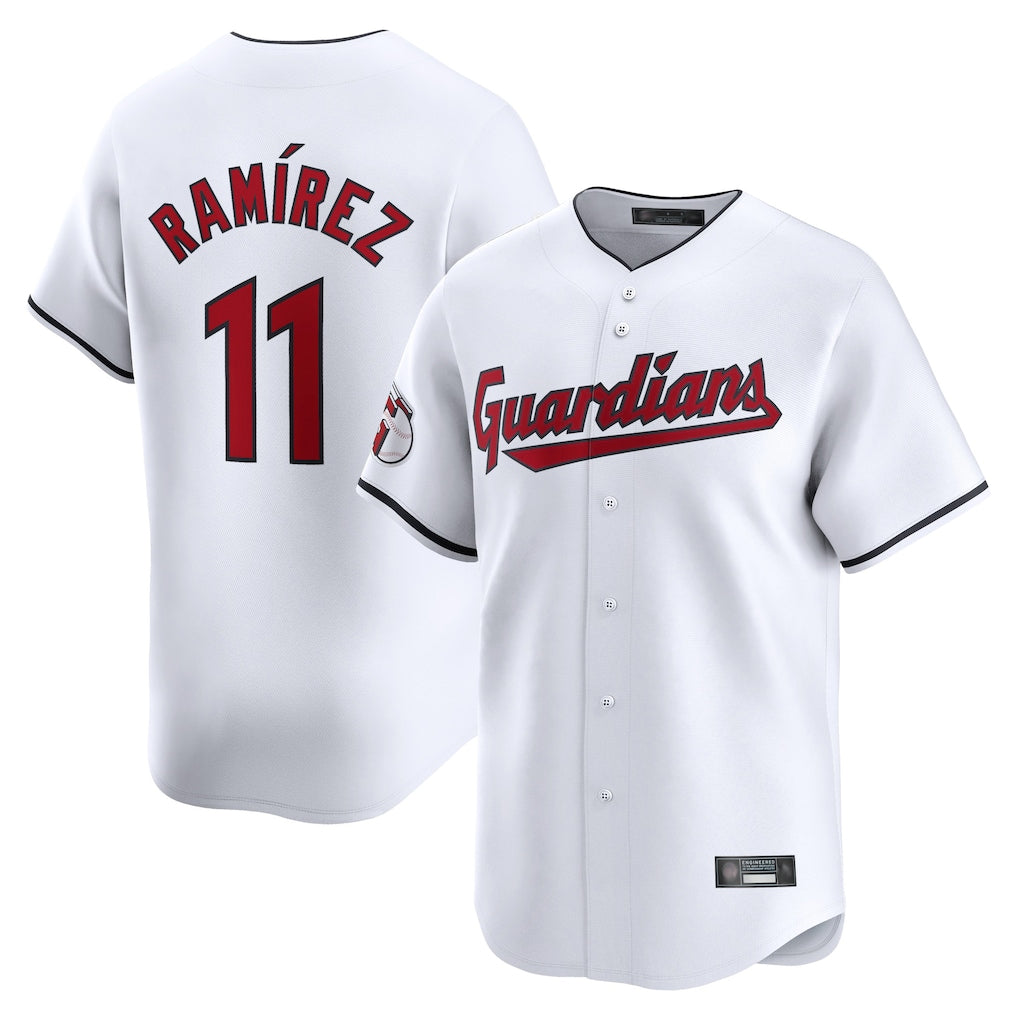 Punc C.Guardians #11 Jose Ramirez Player White Limited Home Stitched Jerseys