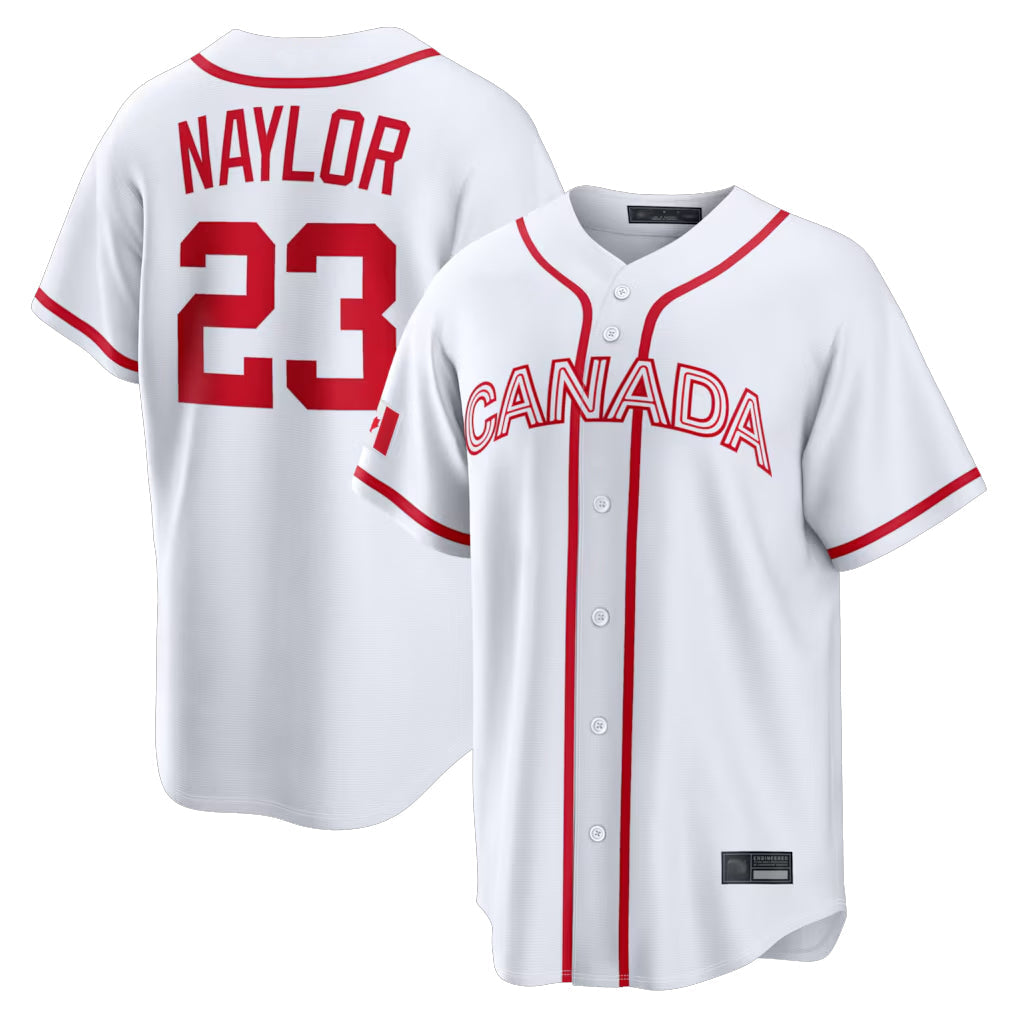 Punc C.Guardians #23 Bo Naylor Player White World Classic Home Game Stitched Jerseys