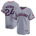 Punc C.Guardians #24 Triston McKenzie Player Gray Road Limited Home Game Stitched Jerseys