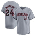 Punc C.Guardians #24 Triston McKenzie Player Gray Road Limited Home Stitched Jerseys