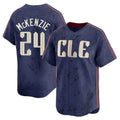 Punc C.Guardians #24 Triston McKenzie Player Navy City Connect Limited Home Stitched Jerseys