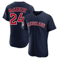 Punc C.Guardians #24 Triston McKenzie Player Navy Limited Elite Home Stitched Jerseys