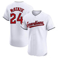 Punc C.Guardians #24 Triston McKenzie Player White Limited Elite Home Stitched Jerseys