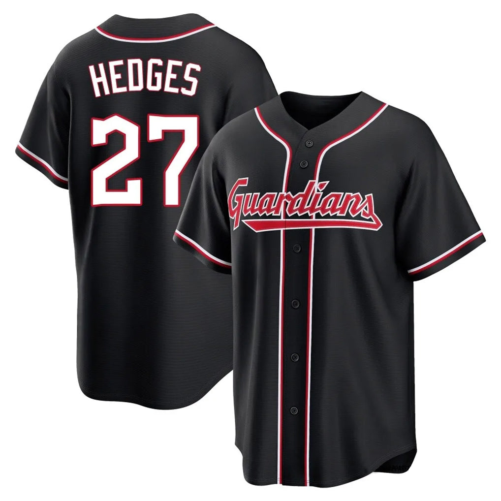 Punc C.Guardians #27 Austin Hedges Player Black Fashion Out Home Game Stitched Jerseys