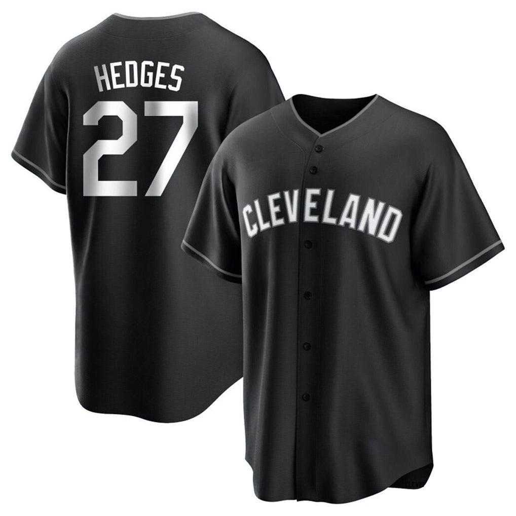 Punc C.Guardians #27 Austin Hedges Player Black Home Game Stitched Jerseys