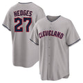 Punc C.Guardians #27 Austin Hedges Player Gray Game Home Stitched Jerseys