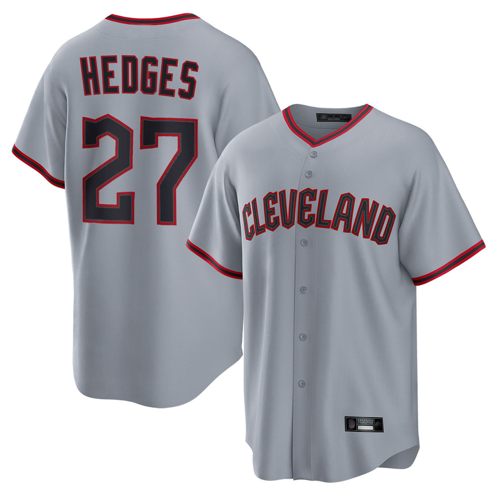 Punc C.Guardians #27 Austin Hedges Player Gray Home Game Stitched Jerseys