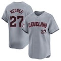 Punc C.Guardians #27 Austin Hedges Player Gray Road Limited Home Stitched Jerseys