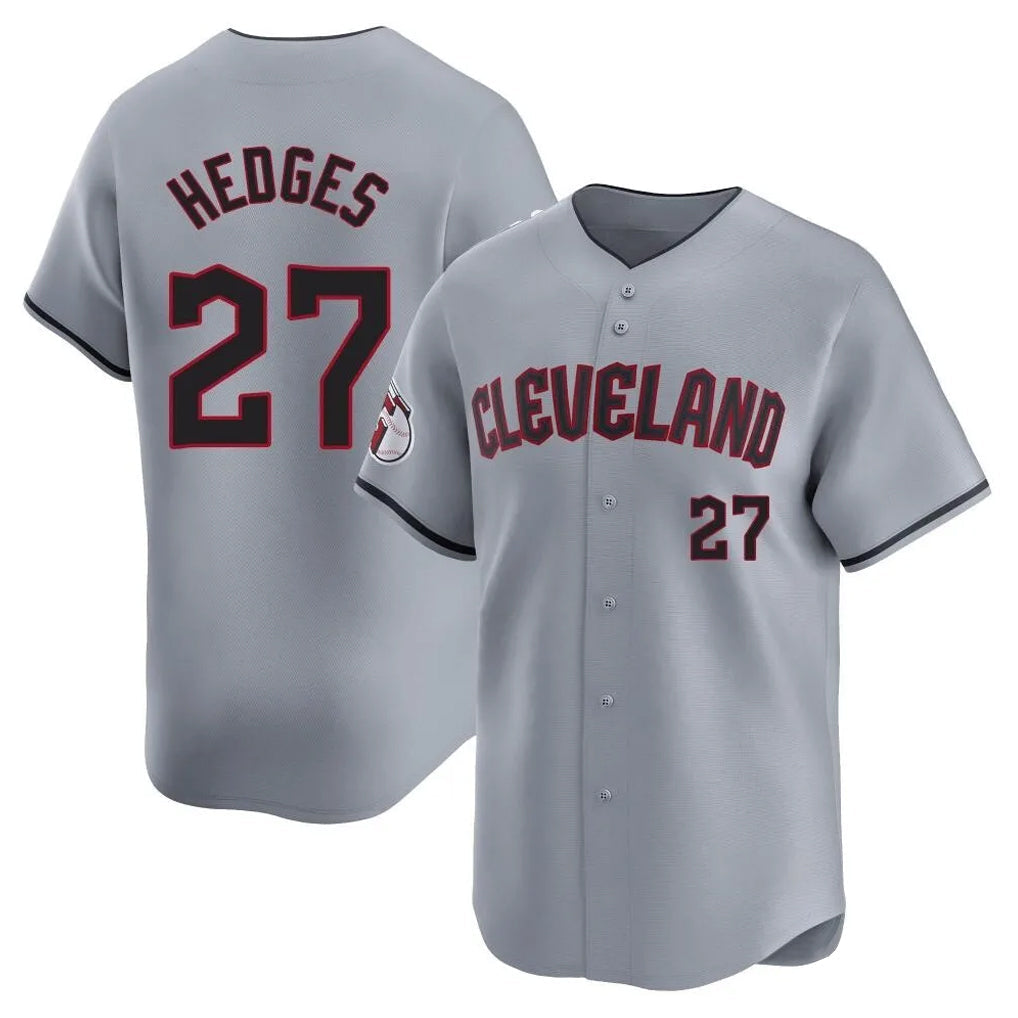 Punc C.Guardians #27 Austin Hedges Player Gray Road Limited Home Stitched Jerseys