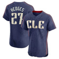 Punc C.Guardians #27 Austin Hedges Player Navy City Connect Limited Elite Home Stitched Jerseys