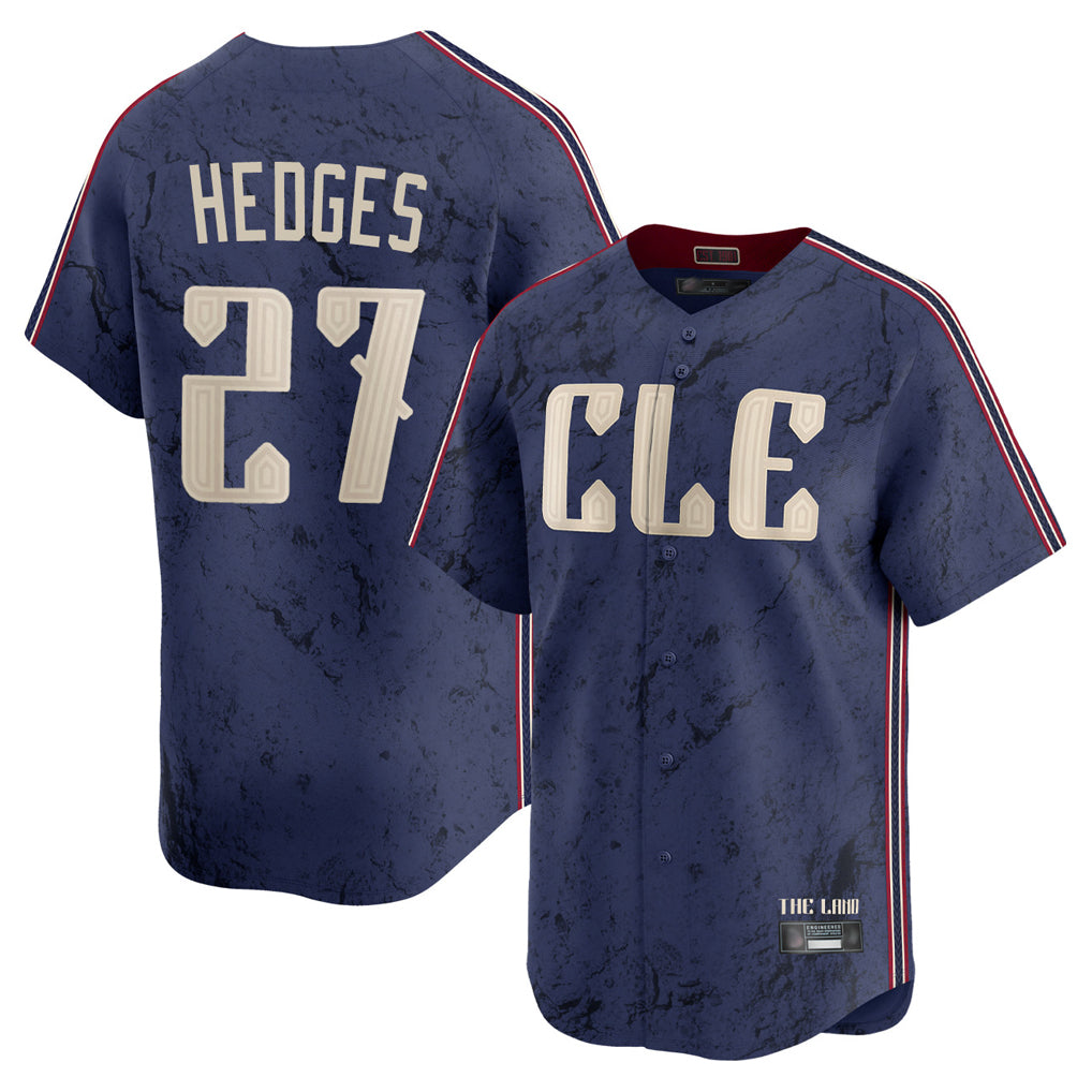 Punc C.Guardians #27 Austin Hedges Player Navy City Connect Limited Home Stitched Jerseys