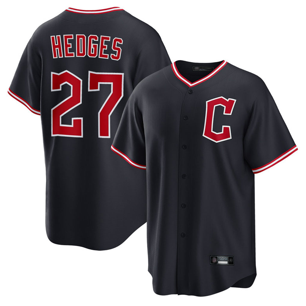 Punc C.Guardians #27 Austin Hedges Player Navy Game Home Stitched Jerseys