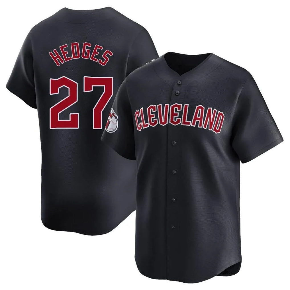 Punc C.Guardians #27 Austin Hedges Player Navy Limited Home Game Stitched Jerseys