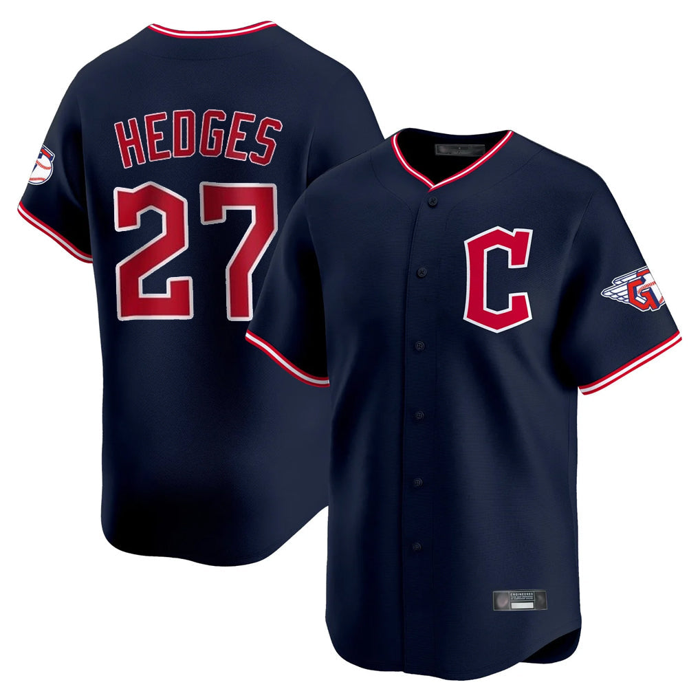 Punc C.Guardians #27 Austin Hedges Player Navy Limited Home Stitched Jerseys