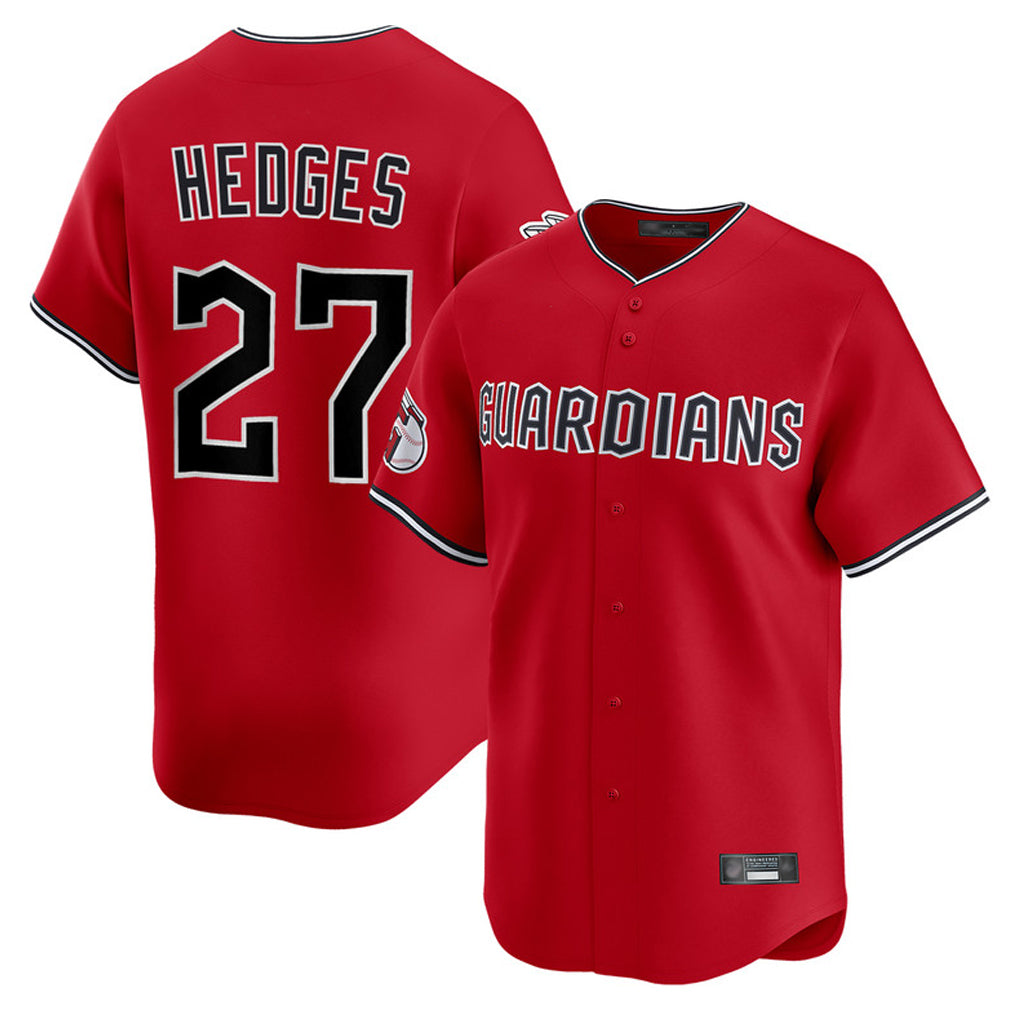 Punc C.Guardians #27 Austin Hedges Player Red Limited Home Stitched Jerseys