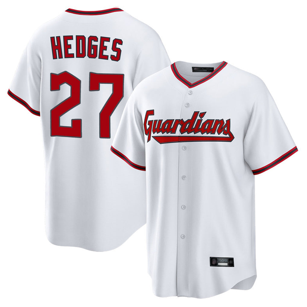 Punc C.Guardians #27 Austin Hedges Player White Game Home Stitched Jerseys