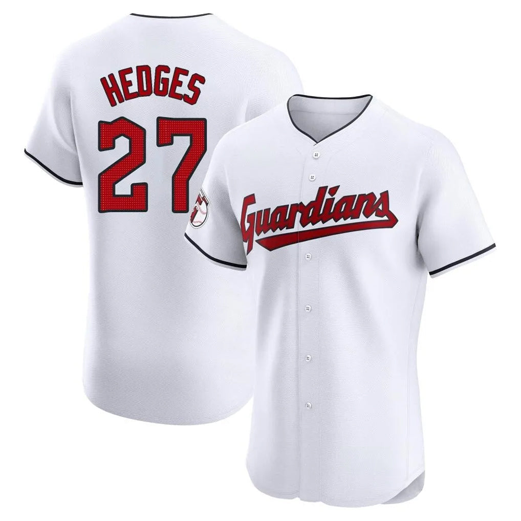 Punc C.Guardians #27 Austin Hedges Player White Limited Elite Home Stitched Jerseys