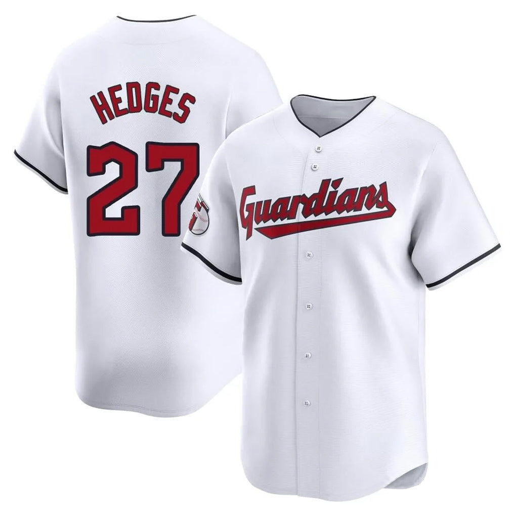 Punc C.Guardians #27 Austin Hedges Player White Limited Home Stitched Jerseys