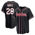 Punc C.Guardians #28 Tanner Bibee Player Black Fashion Out Home Game Stitched Jerseys