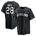 Punc C.Guardians #28 Tanner Bibee Player Black Home Game Stitched Jerseys