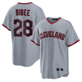 Punc C.Guardians #28 Tanner Bibee Player Gray Home Game Stitched Jerseys