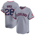 Punc C.Guardians #28 Tanner Bibee Player Gray Road Limited Home Game Stitched Jerseys
