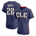 Punc C.Guardians #28 Tanner Bibee Player Navy City Connect Limited Elite Home Stitched Jerseys