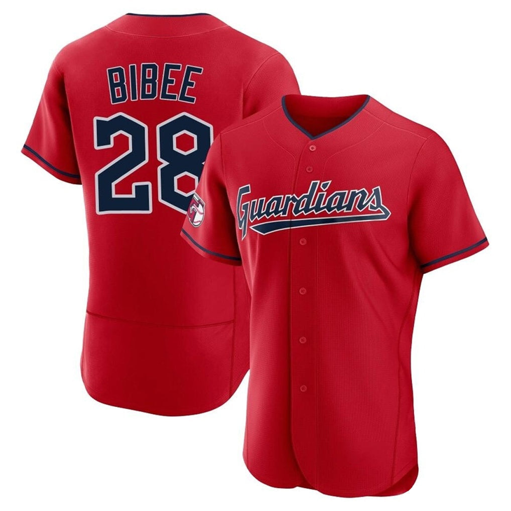 Punc C.Guardians #28 Tanner Bibee Player Red Limited Elite Home Stitched Jerseys