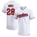 Punc C.Guardians #28 Tanner Bibee Player White Limited Elite Home Stitched Jerseys