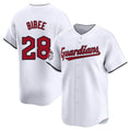Punc C.Guardians #28 Tanner Bibee Player White Limited Home Stitched Jerseys