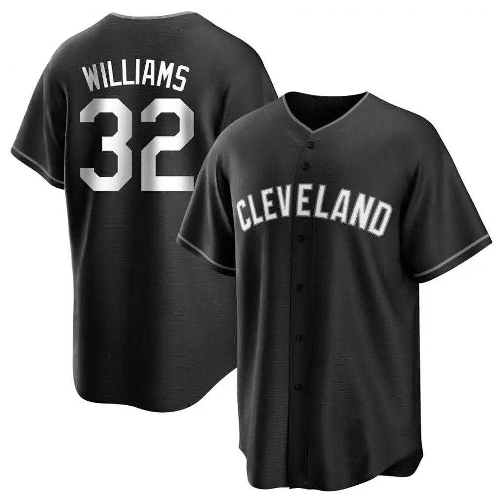 Punc C.Guardians #32 Gavin Williams Player Black Home Game Stitched Jerseys
