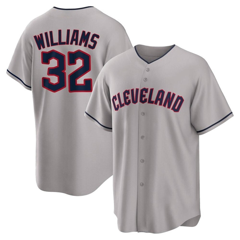Punc C.Guardians #32 Gavin Williams Player Gray Game Home Stitched Jerseys