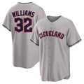 Punc C.Guardians #32 Gavin Williams Player Gray Game Home Stitched Jerseys
