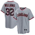 Punc C.Guardians #32 Gavin Williams Player Gray Home Game Stitched Jerseys