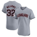 Punc C.Guardians #32 Gavin Williams Player Gray Road Limited Elite Home Stitched Jerseys