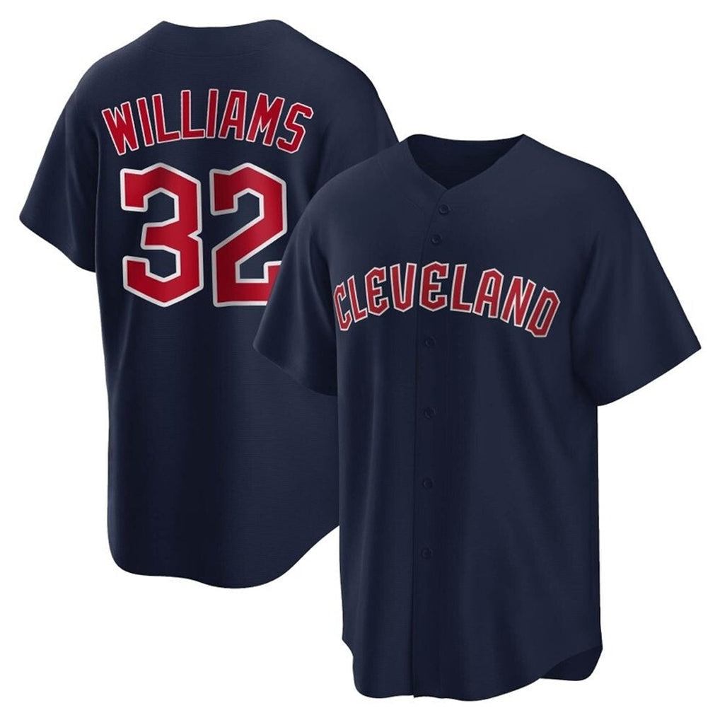 Punc C.Guardians #32 Gavin Williams Player Navy Game Home Stitched Jerseys