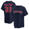 Punc C.Guardians #32 Gavin Williams Player Navy Game Home Stitched Jerseys