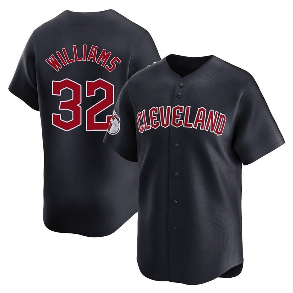 Punc C.Guardians #32 Gavin Williams Player Navy Limited Home Game Stitched Jerseys