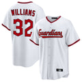 Punc C.Guardians #32 Gavin Williams Player White Game Home Stitched Jerseys