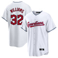 Punc C.Guardians #32 Gavin Williams Player White Home Game Stitched Jerseys