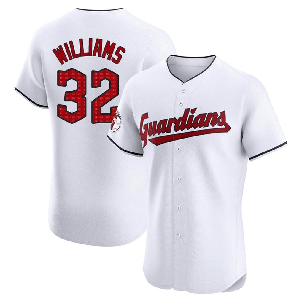 Punc C.Guardians #32 Gavin Williams Player White Limited Elite Home Stitched Jerseys