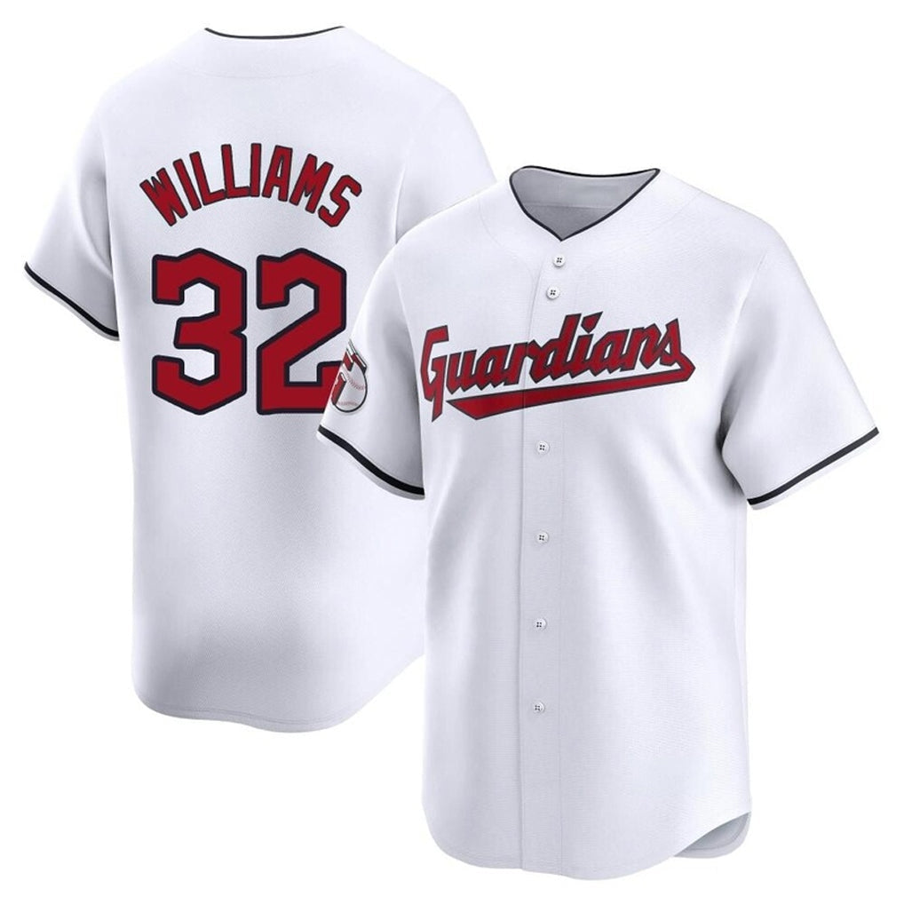 Punc C.Guardians #32 Gavin Williams Player White Limited Home Stitched Jerseys