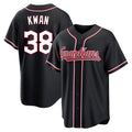 Punc C.Guardians #38 Steven Kwan Player Black Fashion Out Home Game Stitched Jerseys