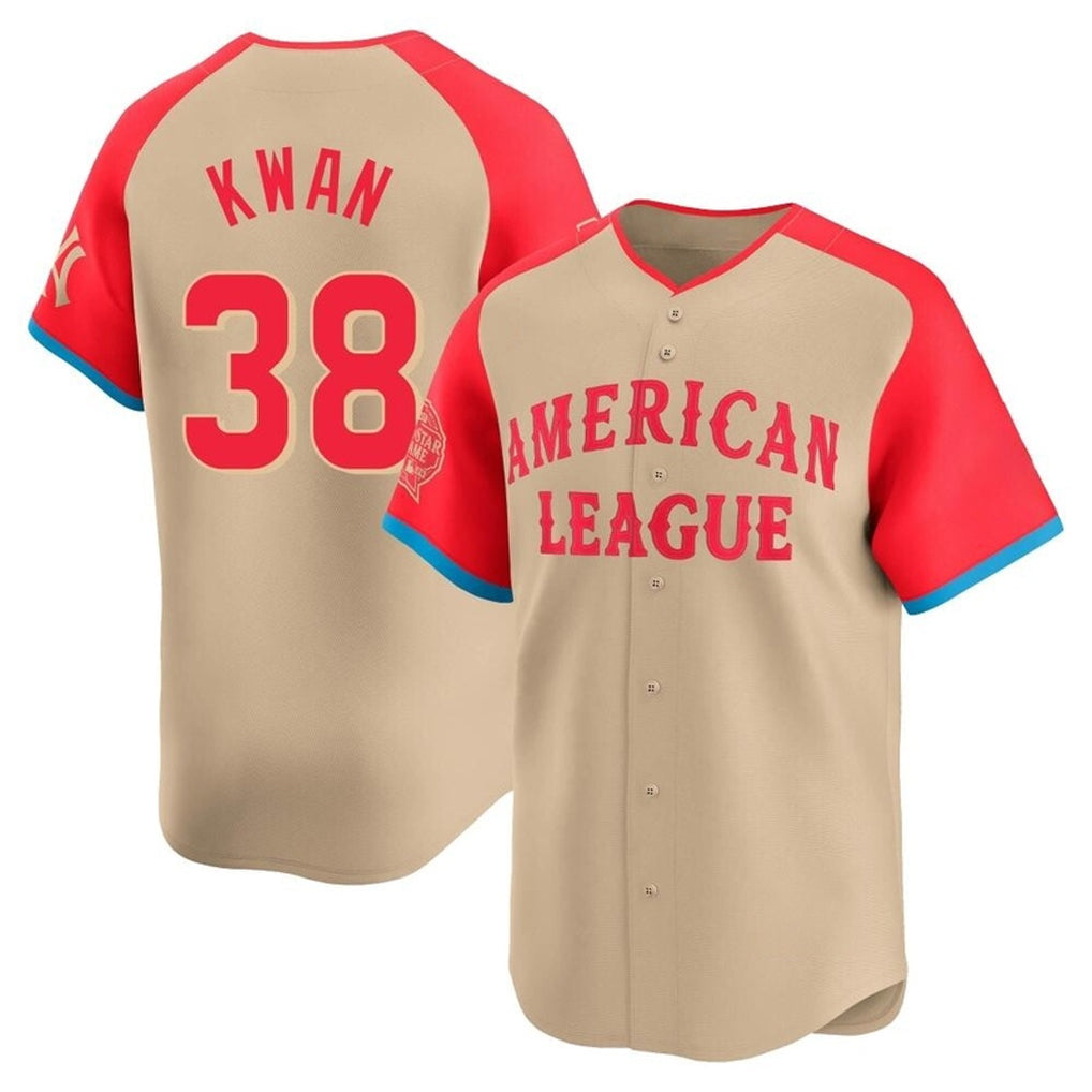 Punc C.Guardians #38 Steven Kwan Player Cream American League All-Star Limited Home Stitched Jerseys
