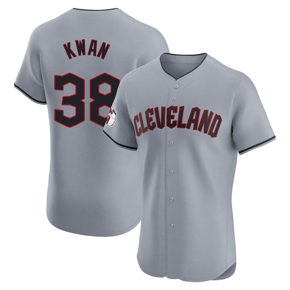 Punc C.Guardians #38 Steven Kwan Player Gray Road Limited Elite Home Stitched Jerseys
